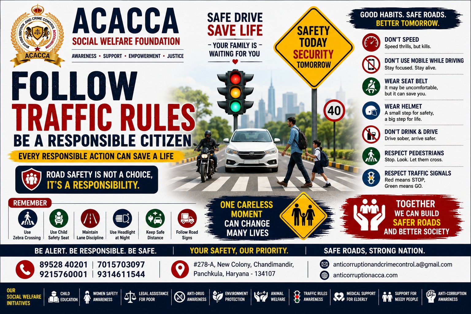Traffic Rules and Road Safety Awareness: Every Responsible Citizen Can Save a Life